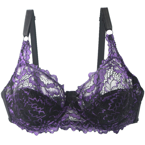 Ladies Lace Push Up Padded Demi Cup Bra