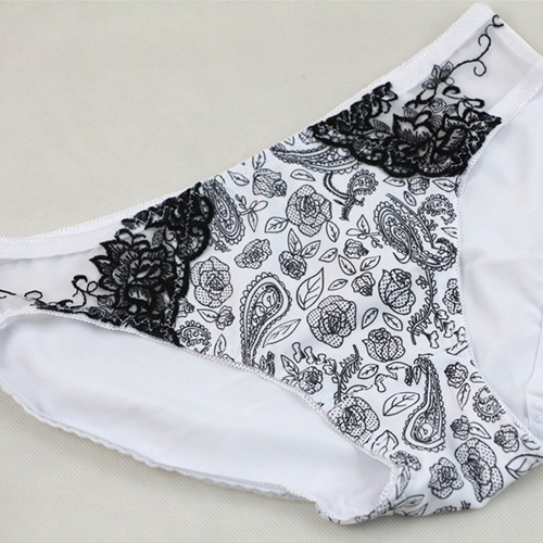 Ladies Plus Size Lace Print Bra And Panty Sets