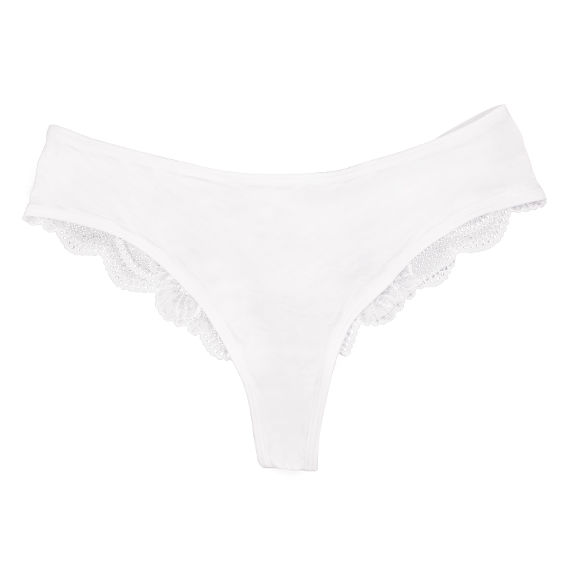 Custom Sexy White Silk Lace Underwear