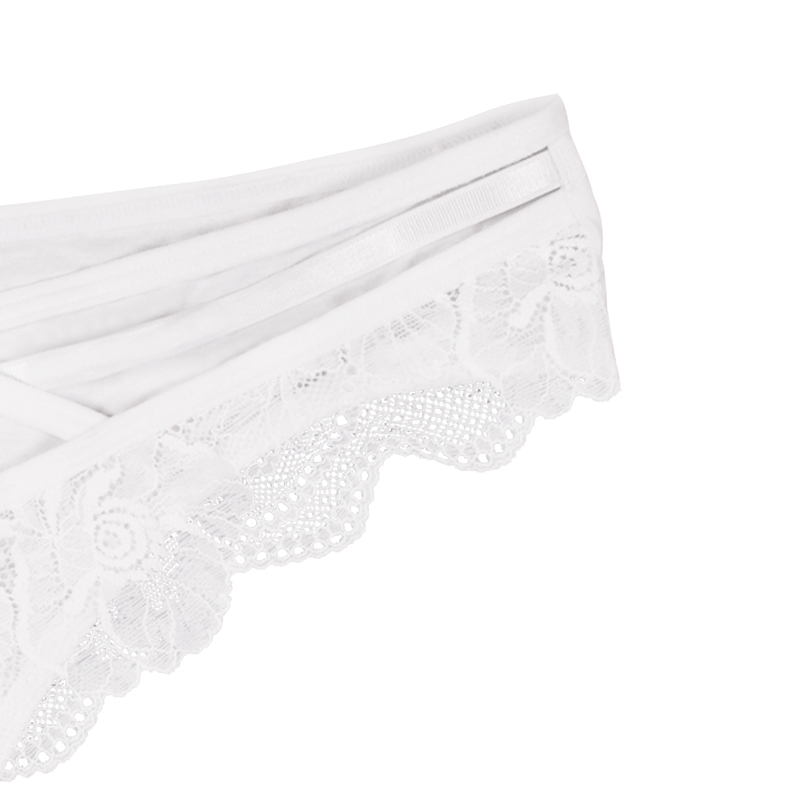 Custom Sexy White Silk Lace Underwear