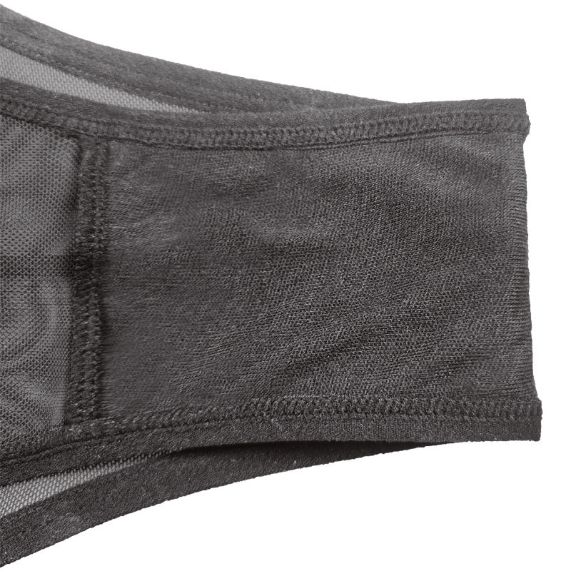 Ladies Black Hollow Out Mesh Hipster Panties
