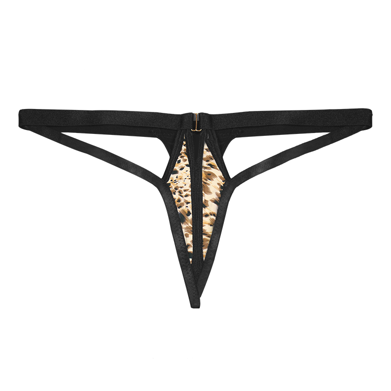 Women Leopard Print T Back Panties Thong