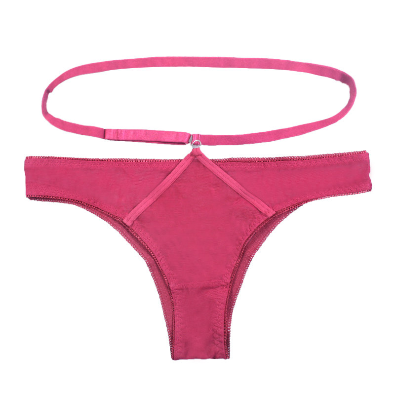 Ladies Hollow Out Red Lace Mesh Panty