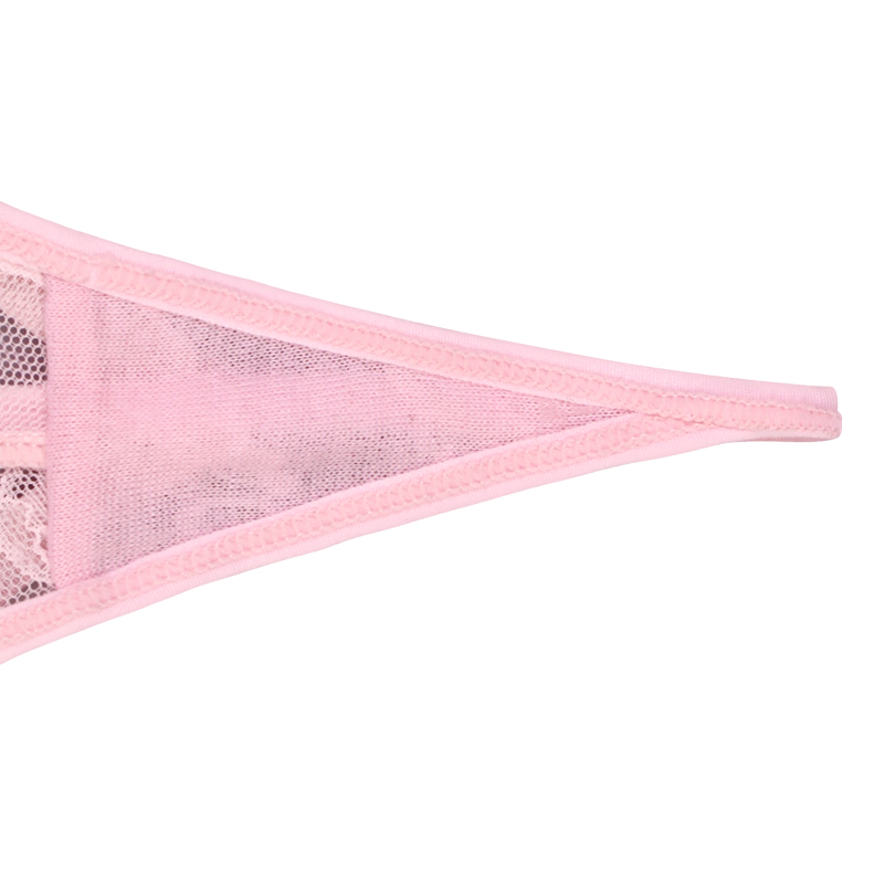 Womens Funny Pink Lace Thong Panties