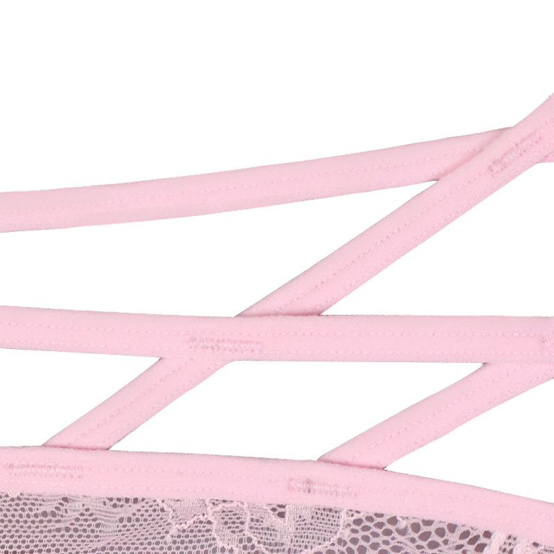 Ladies Best Comfortable Low Cut Pink Lace Thongs