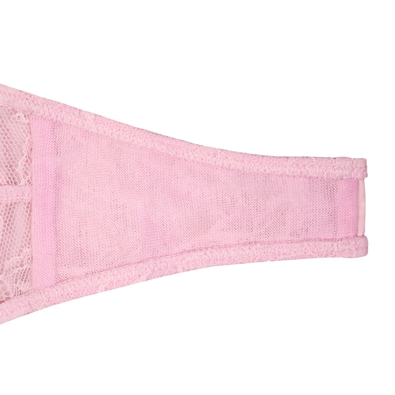 Ladies Best Comfortable Low Cut Pink Lace Thongs