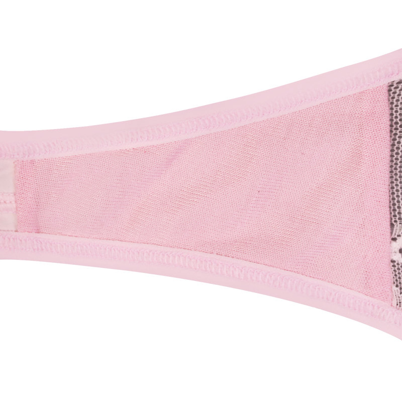 Women Hottest Low Rise Pink Lace Thong