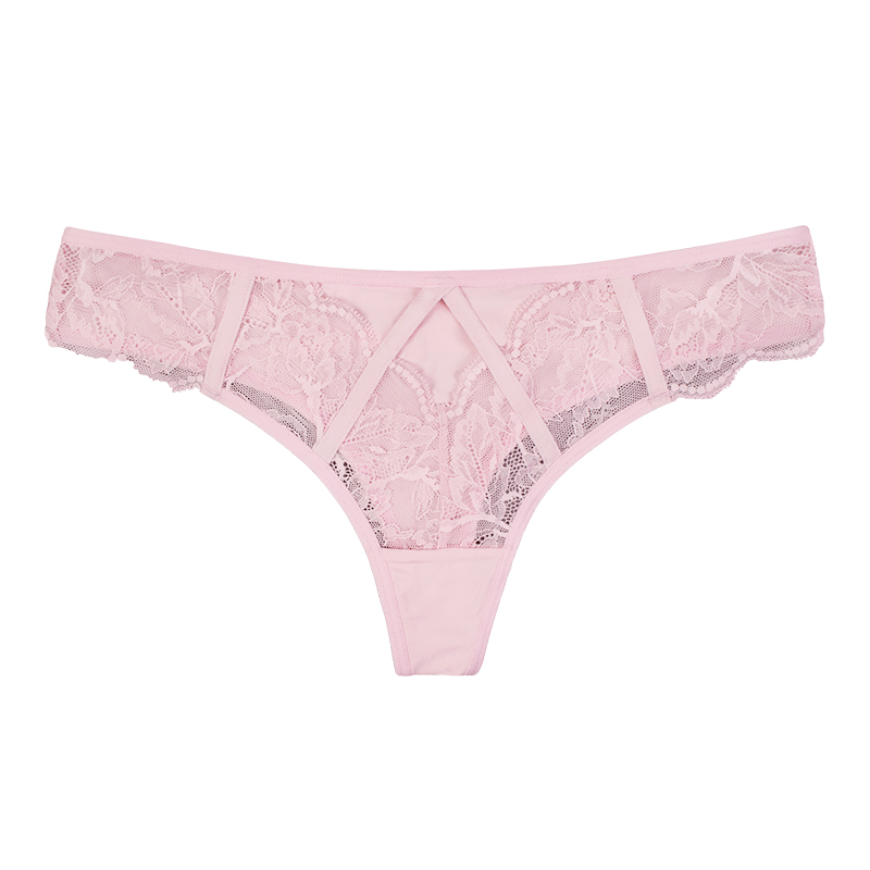 Ladies Best Smallest Tight Pink Lace Thong