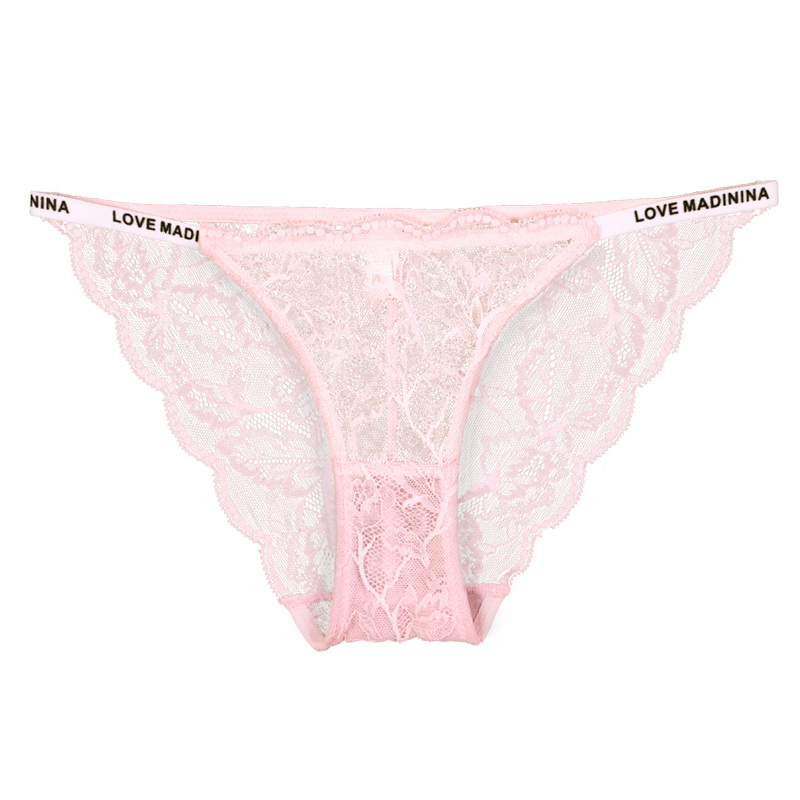 Ladies Small Nude Lace Open Crotch Panties