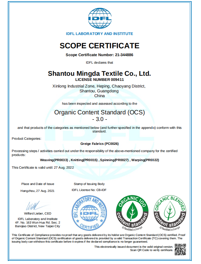 IDFL Laboratory and Institute Wide Certificate