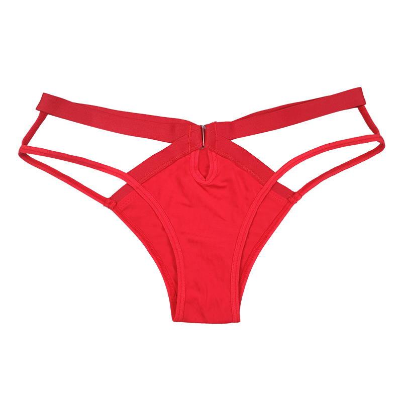 Ladies Hollow Out Red Sexy Cotton Nylon Panty