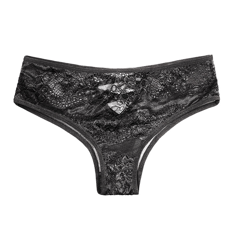 Black Hollw Uut Lace Underwear For Women