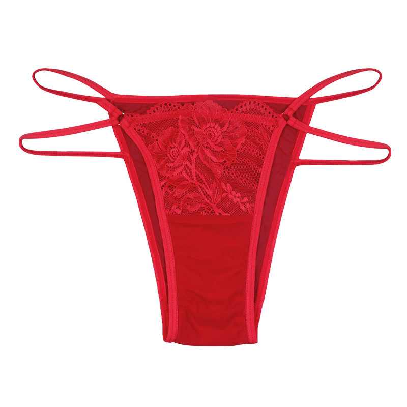 Ladies Sexy Skimpy Red Lace Underwear