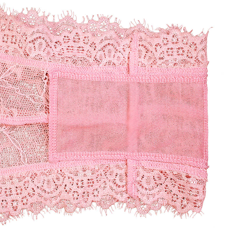 High Waist Nylon Pink Lace Panties For Women