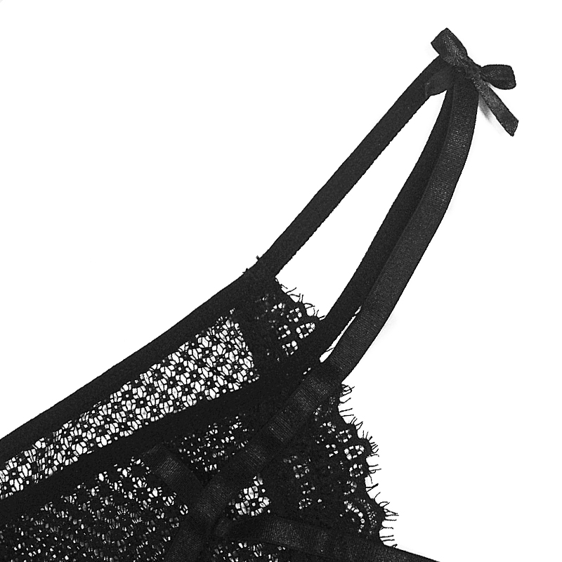 Ladies Sexy Chain Mesh Thong Lingerie Set