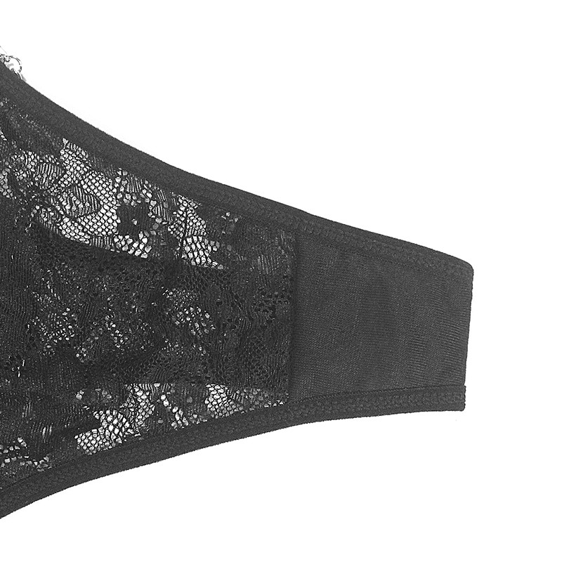 Ladies Sexy Fashion Chain Black Lace Lingerie
