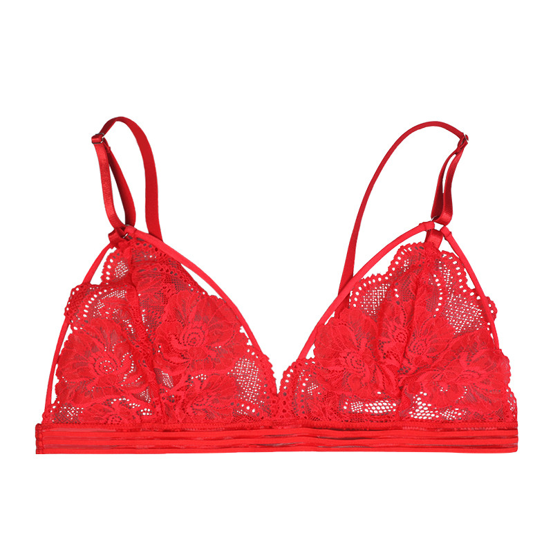 Ladies Quality Cheap Red Lace Lingerie Set