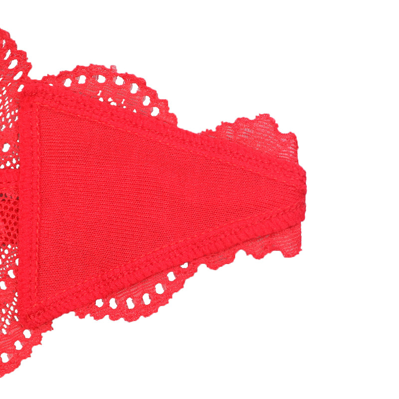 Ladies Quality Cheap Red Lace Lingerie Set