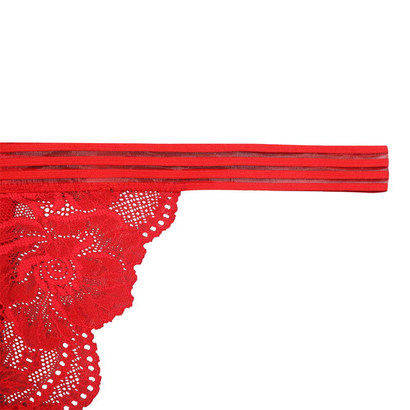 Ladies Quality Cheap Red Lace Lingerie Set