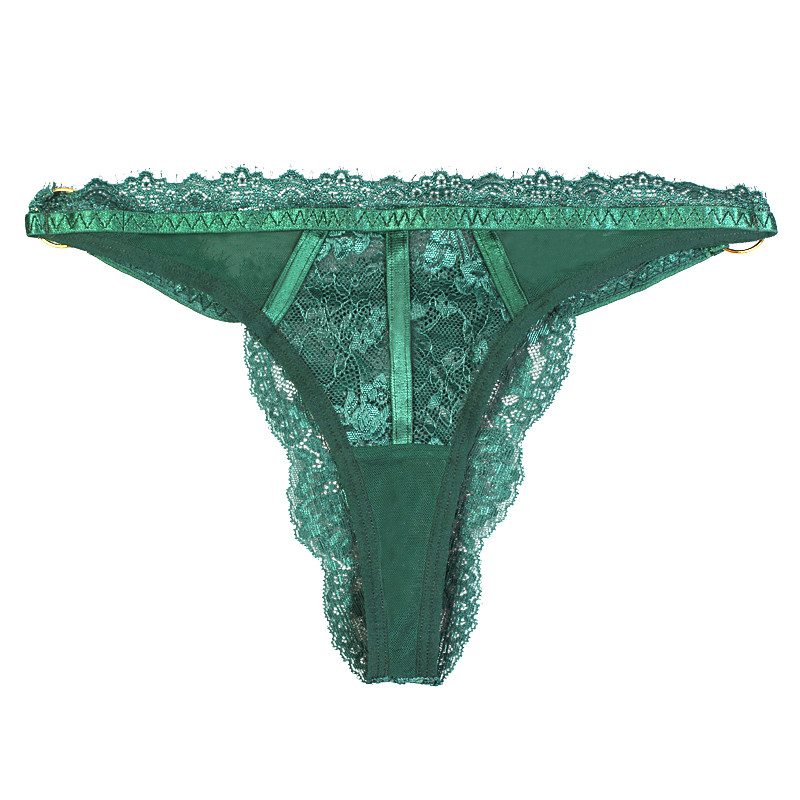 Female Comfiest Silk Cotton Lace V Thong