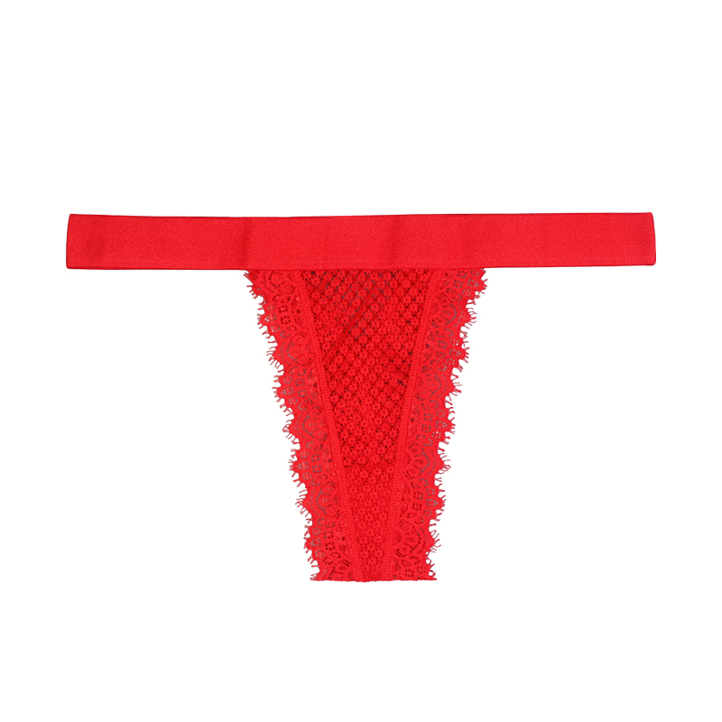 Womens Hottest High Waist Red Lace Panties Thong