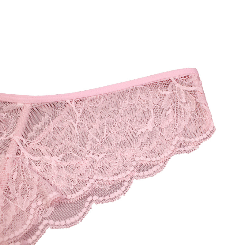 Ladies Hottest Young Pink Nylon Lace Thong