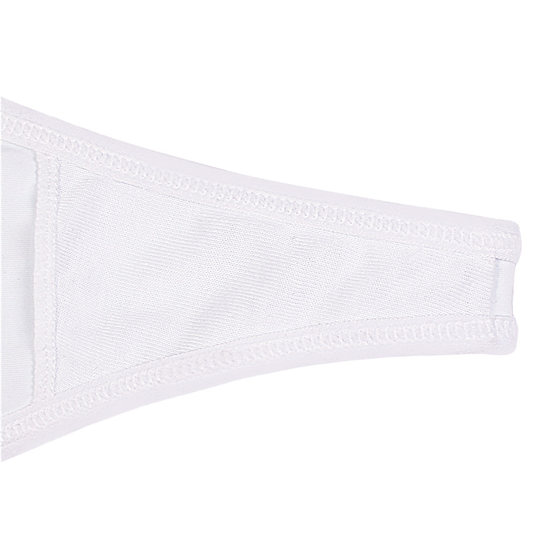 Women Sparkly High Waist White Lace Undies Thong