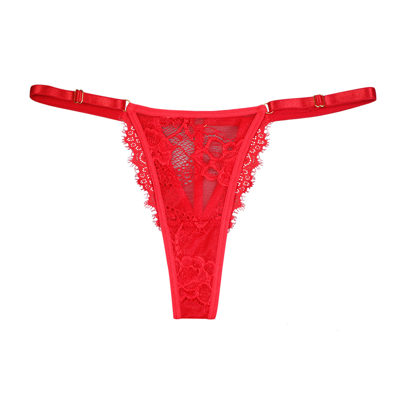 Young Girls Best Thin Hollow Out Red Lace Thong