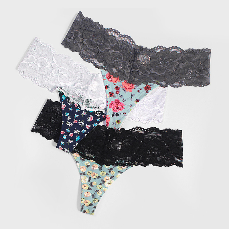 Female Comfy Skimpy Silk Lace The Thong