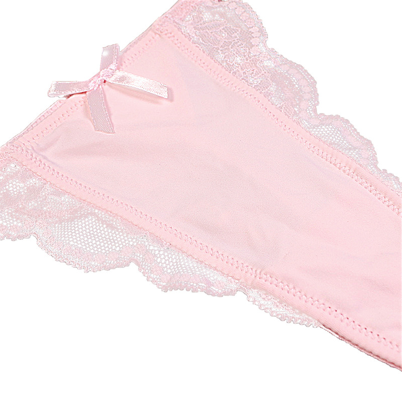 Ladies Best Pink V String Lace Thong For Comfort