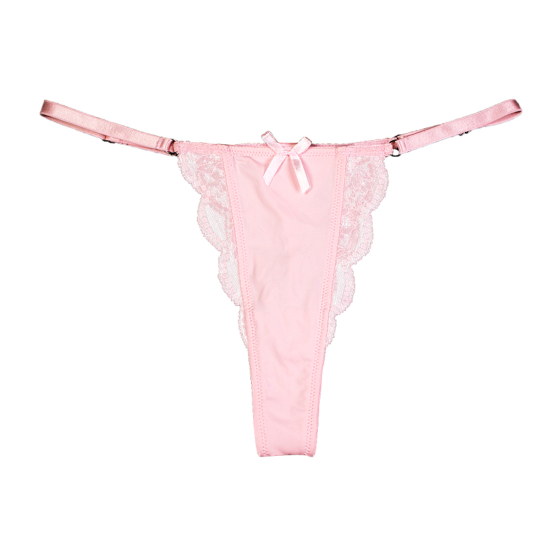 Ladies Best Pink V String Lace Thong For Comfort