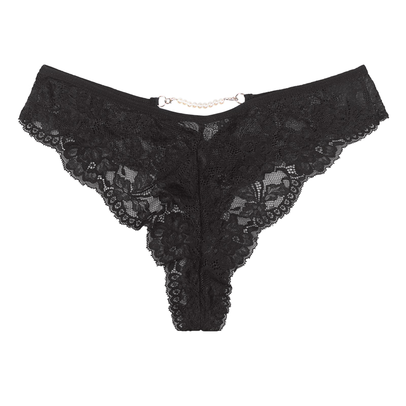 Ladies Comfortable Tight Black Lace Underwear Thong