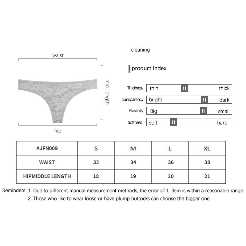 Teen Bamboo Fabric Women Solid Color Underwear Thong