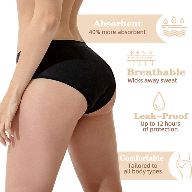 4 Layer Antibacterial Heavy-Overnight Banboo Period Panty