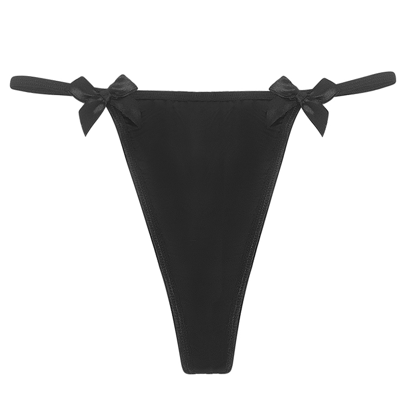 Ladies Personalised Metal Chain Black G String