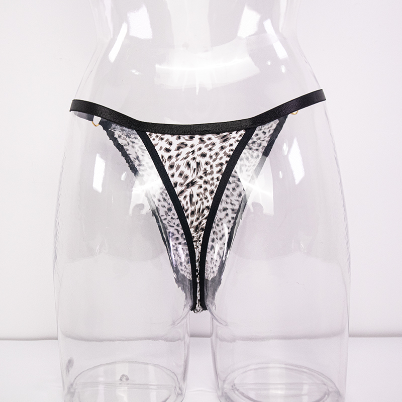 Sexy Leopard Print Ultra-thin Seamless Thong