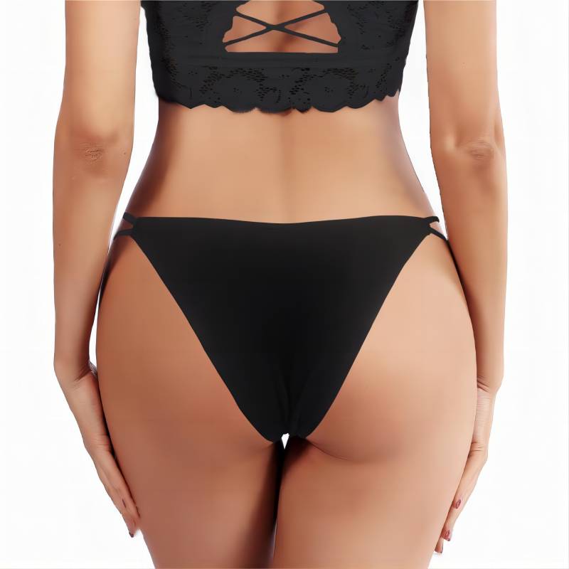 Solid Metal Ring Belt Cotton Comfortable Thong