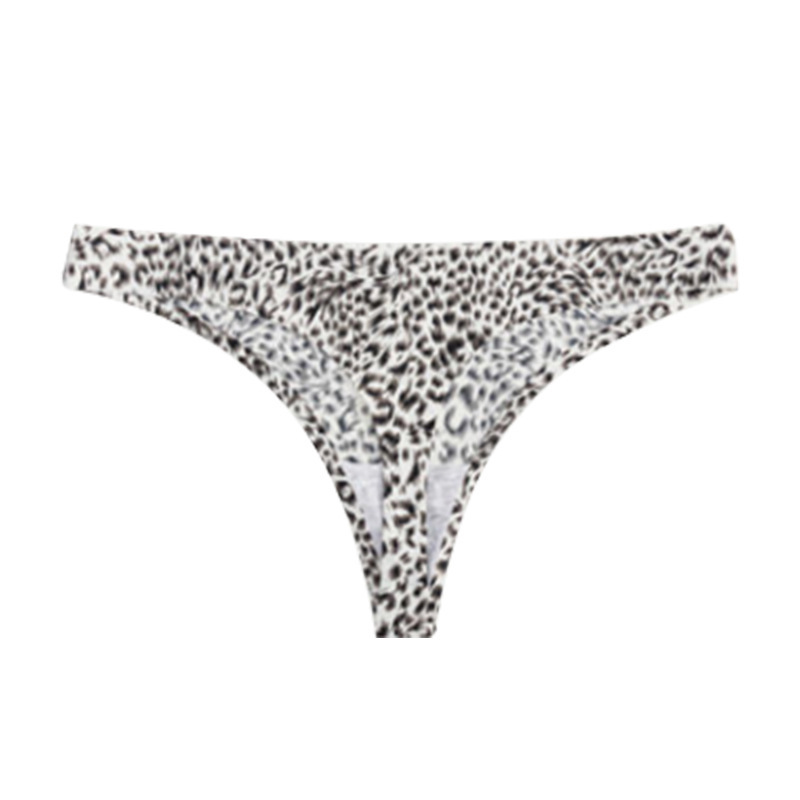 Leopard Zebra Print No Show Stretch Thong Panty