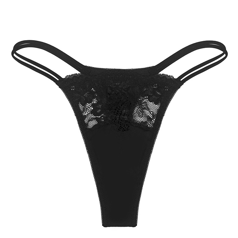 Double Thin Strap Women's Transparent Lace G-string