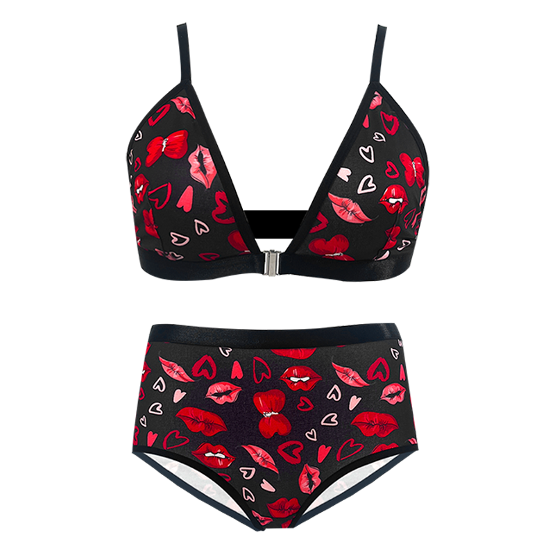 Black Floral Plus Size Underwear Sets Lingerie Set Online
