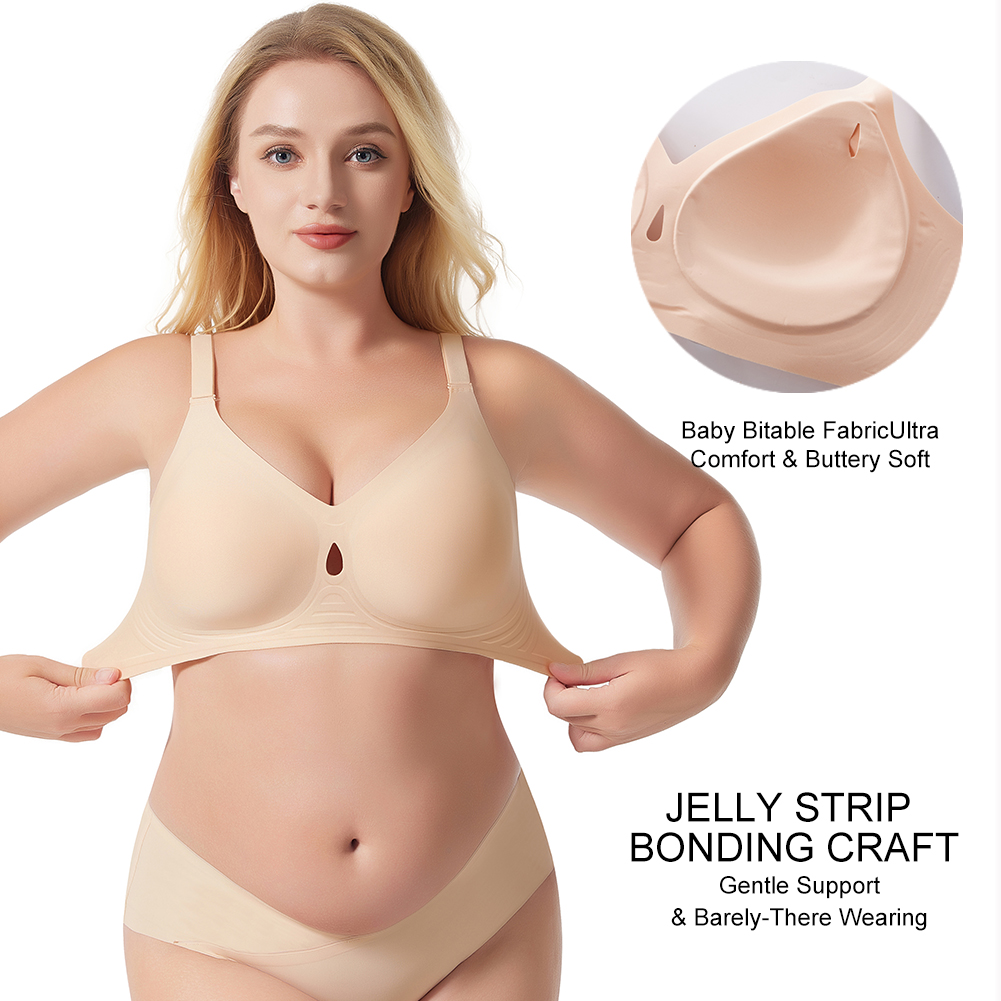 High Quality Woman Sexy Underwear Comfortable Bra Push Up Jelly Seamless Bra