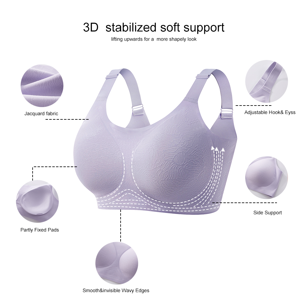 High Quality Women Hot Stretchy Adjustable Comfortable Underwear Seamless Bra