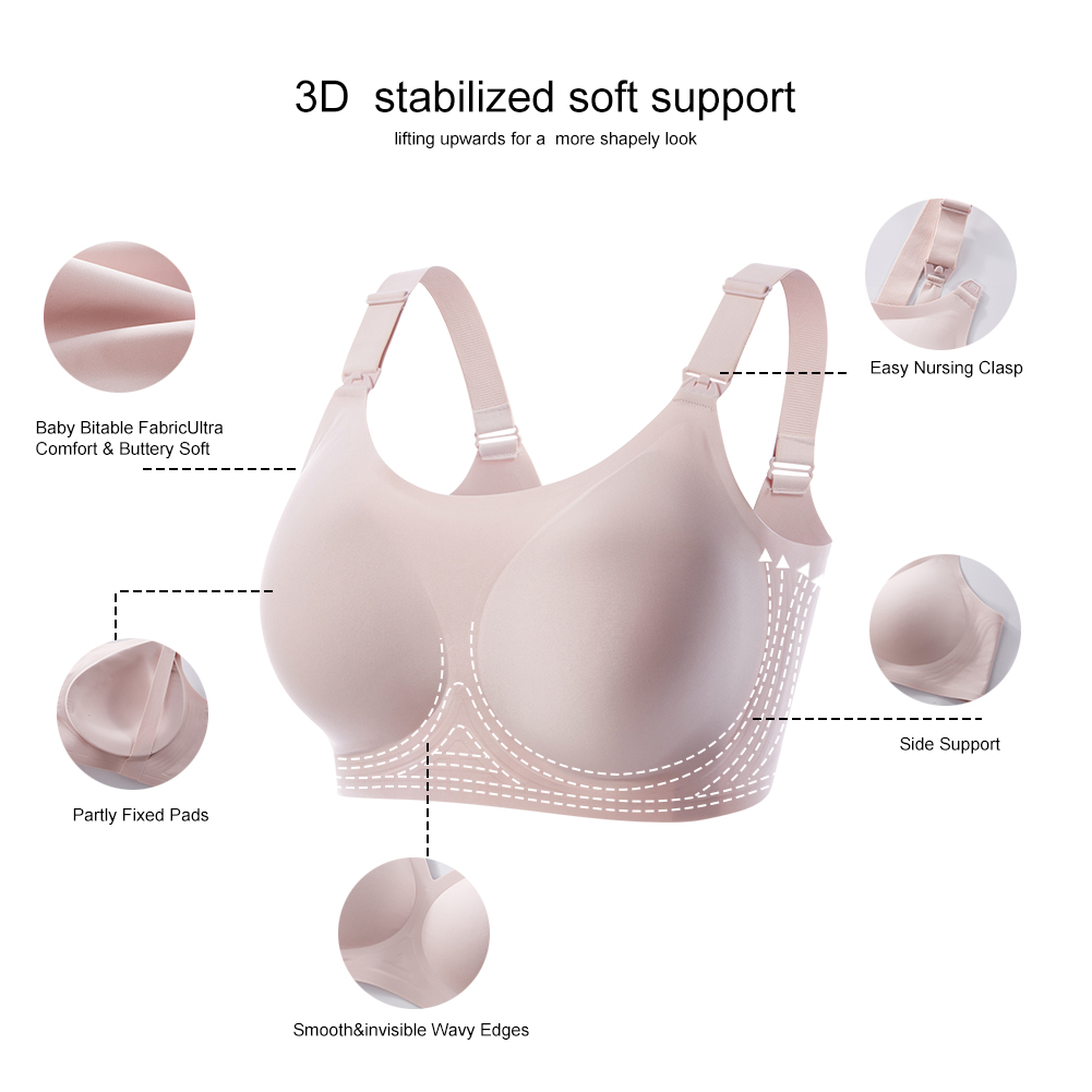 Adults Trendy Leakproof Big Busts Adjustable Underwear Maternity Nursing Bras