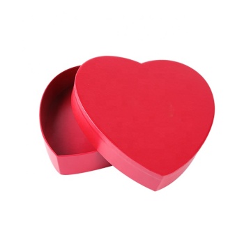 Bella confezione regalo rossa a forma di cuore con coperchio