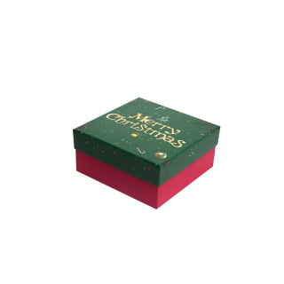 Kerst inpakpapier doos met deksel