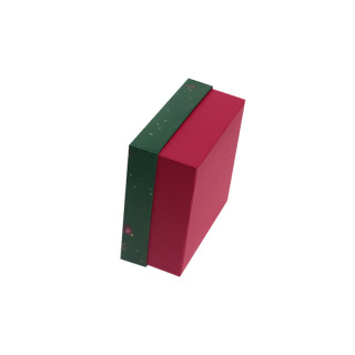 Kerst inpakpapier doos met deksel