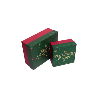 Kerst inpakpapier doos met deksel