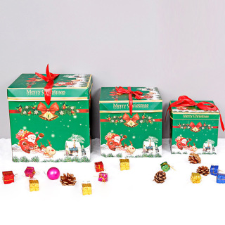 Caixa de presente de Natal de embalagem de papelão com tampa