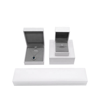 caixa de joias de anel de pulseira de brinco de papelão branco