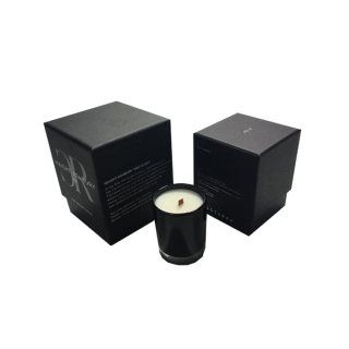 caixas de velas rígidas de papelão preto exclusivo